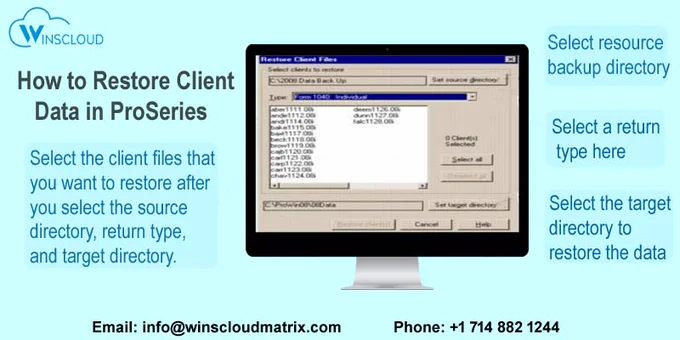 How to Backup and Restore Client Files in ProSeries?
