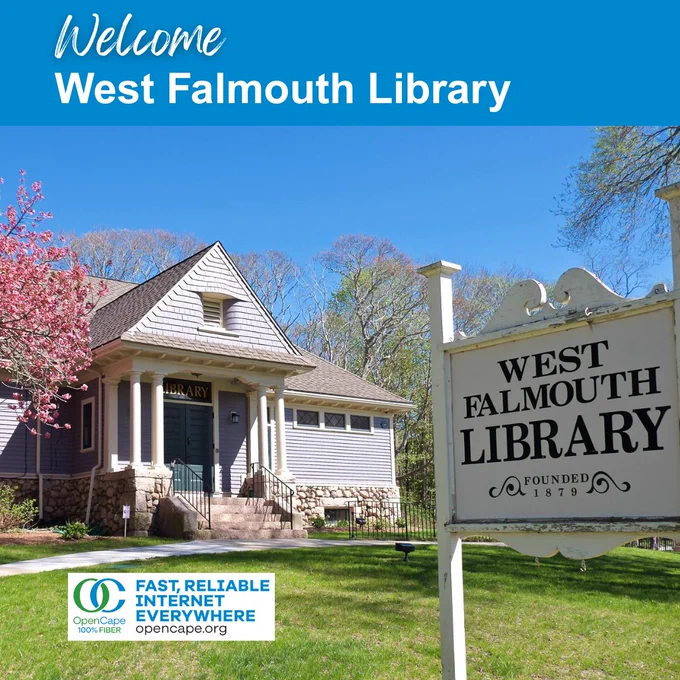 image of the west Falmouth library after OpenCape internet connection is completed.