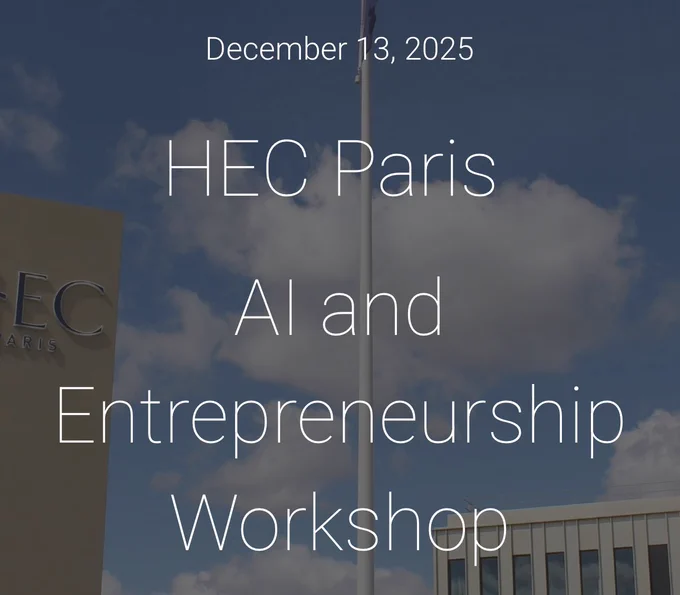The workshop will cover a broad range of topics related to entrepreneurship and AI. We are particularly interested in the implications of AI for the organization of firms and markets, entrepreneurship and innovation, technology adoption and how AI and humans cooperate, labor markets and re- and upskilling, organizational learning, governance and risk management, entrepreneurial selection and mentorship, strategic management decision under uncertainty, and how AI compares to past technology revolutions.