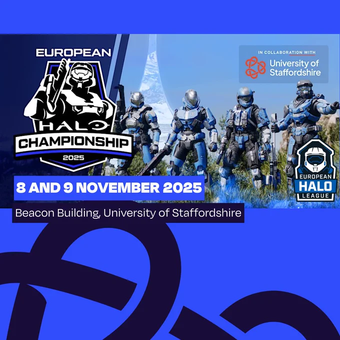 European Halo Championship 8 and 9 November 2025. Beacon Building, University of Staffordshire