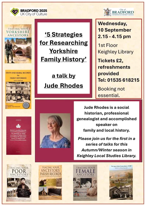 Poster shows Jude Rhodes and advertises her upcoming talk