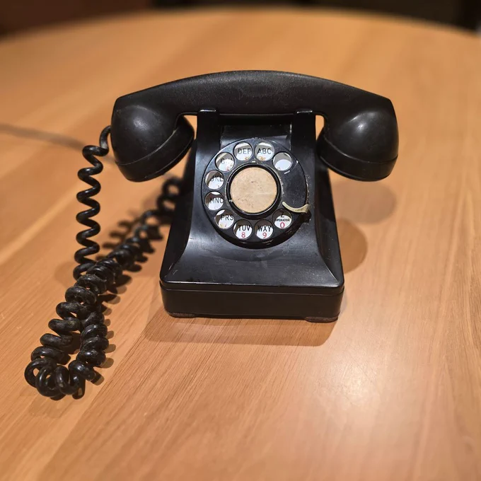 Black Rotary Phone