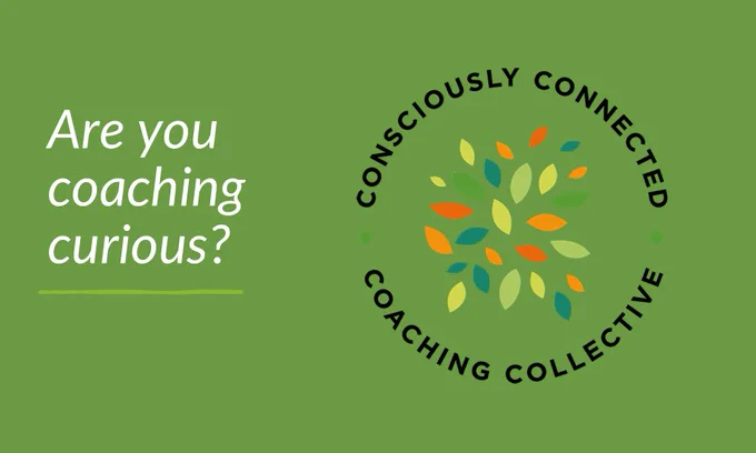 Text reads: Are you coaching curious?

Text appears alongside the "Consciously Connected Coaching Collective" logo.

https://www.clairembradshaw.co.uk/cccc/
