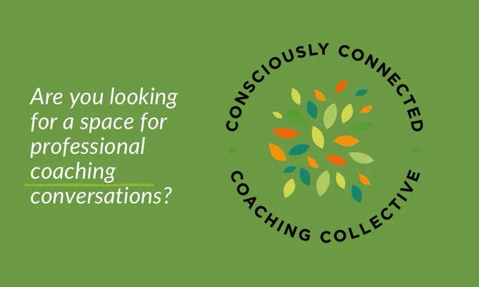 Text reads: Are you looking for a space for professional coaching conversations?

Text appears alongside the "Consciously Connected Coaching Collective" logo.

https://www.clairembradshaw.co.uk/cccc/
