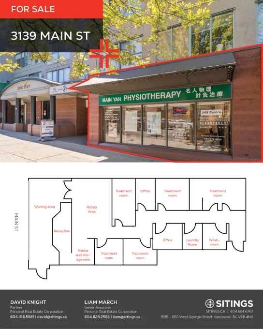 Retail space for sale at 3139 Main Street, Vancouver BC
