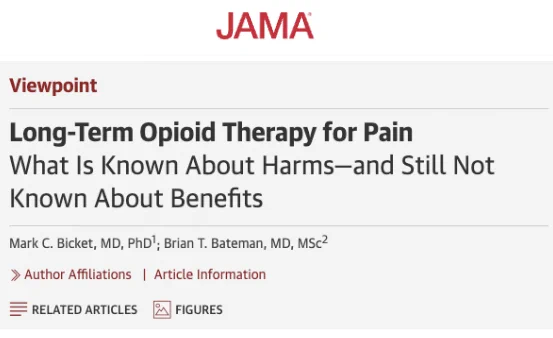 Bicket MC, Bateman BT. Long-Term Opioid Therapy for Pain: What Is Known About Harms—and Still Not Known About Benefits. JAMA. Published online August 27, 2025. doi:10.1001/jama.2025.13225