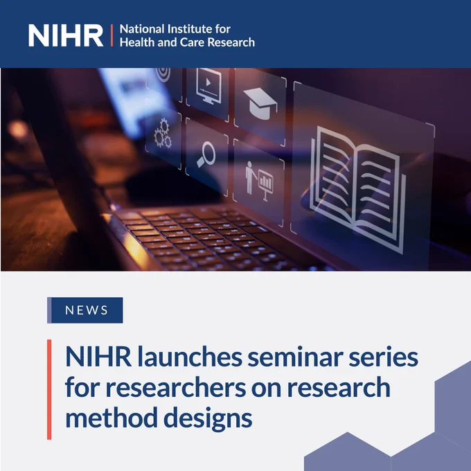 NIHR launches seminar series for researchers on research method designs