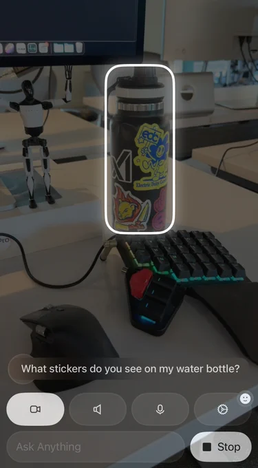 Enable "Object Highlighting" in settings while in voice chat mode to allow Grok to point out what it sees on the screen for you. Make sure your app is up-to-date.
