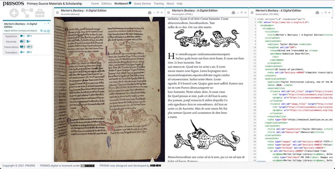 Merton's Bestiary: A Digital Edition, edited and transcoded by Sebastian Dows-Miller. Merton College Library, Oxford, MS 249.