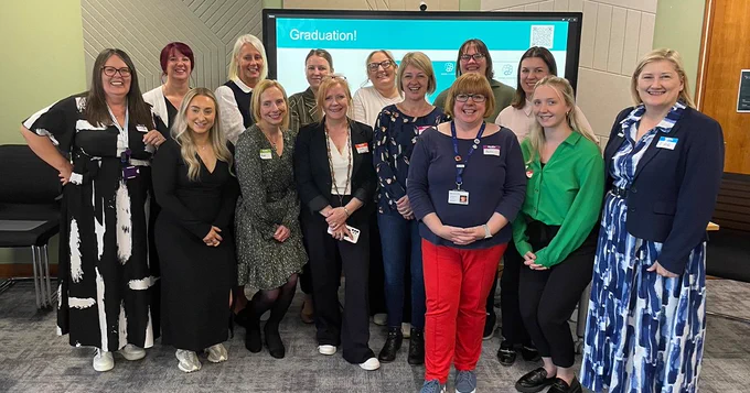 Group of recent graduates from the Care Experience Improvement Model Leaders programme.