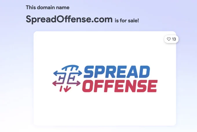 SpreadOffense.com is for sale.