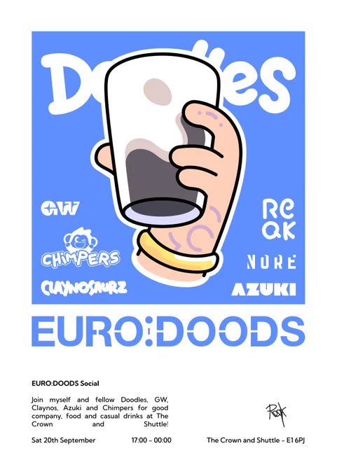 EURO:DOODS Social Event Poster