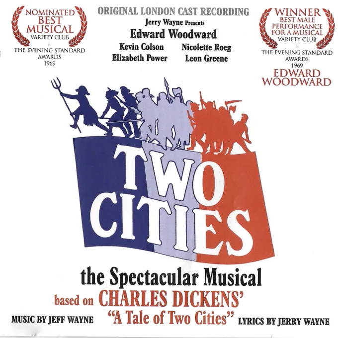 "Two Cities" Original Cast Recording cover c/o Jeff Wayne Music Group Ltd