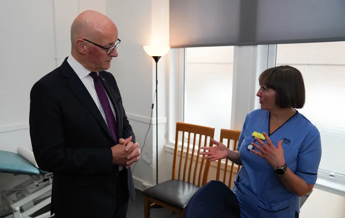 First Minister John Swinney at the opening of Home Start UK’s new family hub for Glasgow North and North Lanarkshire. 