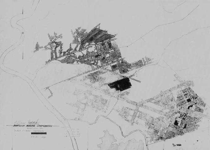 An underground Mine Map of the Clinchfield Coal Corp's Splashdam Mine in Dickenson County Virginia