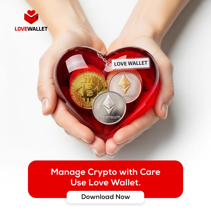 Your crypto’s personal bodyguard — Love Wallet
it guards them, organizes them, and keeps them close to your heart.

Manage your crypto with care, stay in control, and let your digital assets thrive. 💖🔒
Download Love Wallet now!! 

#LoveWallet #DownloadNow
