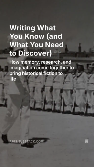When I began Journey to Paradise, my tutor’s advice echoed in my head. But how do you “know” 1949 Singapore?

In my latest Substack, I explore memory, history, and imagination in historical fiction—plus why The Narrow Road to the Deep North shows the power of writing from emotional truth.

📖 Read more here 👉 https://open.substack.com/pub/pjg2/p/writing-what-you-know-and-what-you?r=3ag2mx&utm_campaign=post&utm_medium=web&showWelcomeOnShare=true

#HistoricalFiction #WritingCommunity #AmWriting #WritingTips #NarrowRoadToTheDeepNorth #WritersOfSubstack
