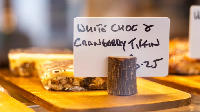 White choc and cranberry tiffin