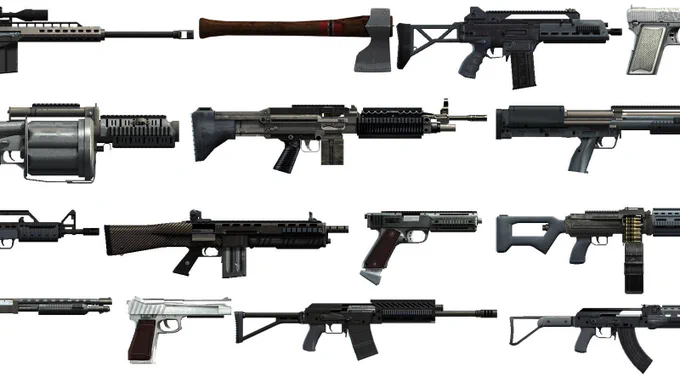 Weapons from Grand Theft Auto V