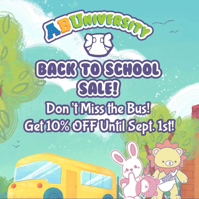 ABUnivirsity Back to School Sale! Don't Miss the Bus! Get 10% off until Sept. 1st!