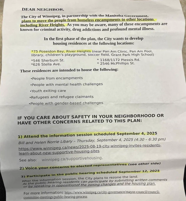Anti-supportive homes fear mongering letter.