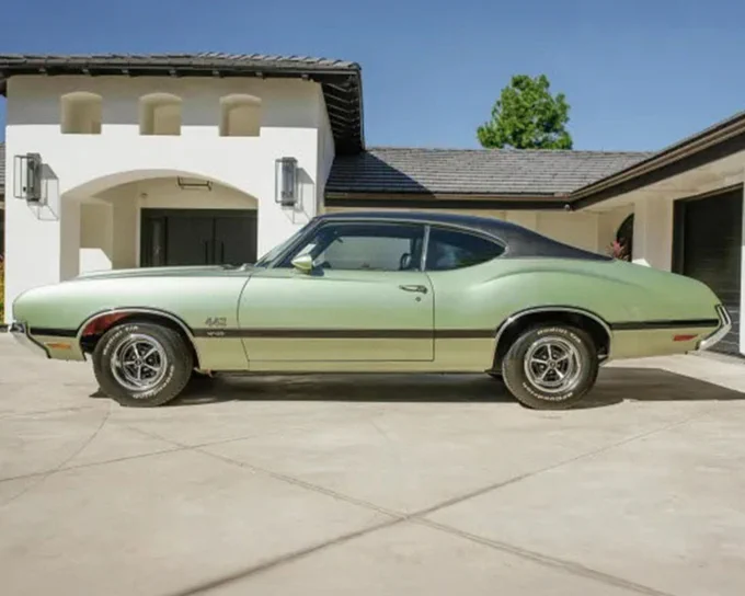 Classic muscle with all the details intact! This 1970 Oldsmobile 442 W-30 is powered by a matching-numbers 455ci V8 with a 3-speed automatic, Hurst dual-gate shifter, fiberglass hood and power steering. Front disc brakes, 14-inch Rallye wheels, vinyl top, wood-grain accents and AM radio complete this iconic package. See it cross the 2025 Scottsdale Fall Auction block with No Reserve, Oct. 15-18 at WestWorld. 
