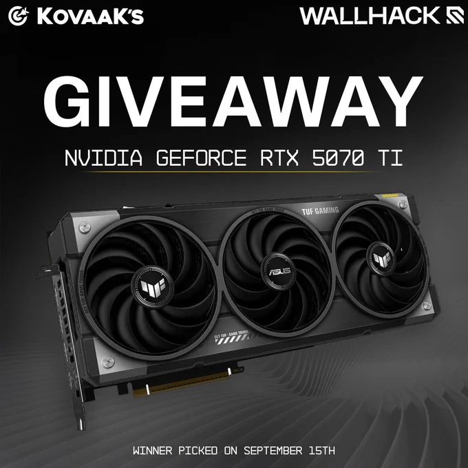 To celebrate our new concurrent users record, we're teaming up with @WallhackHQ to give away an @NVIDIAGeForce RTX 5070 TI!
🤳 Like & RT
✌️Tag 2 friends
💬Reply #KovaaK
🥰 Follow @WallhackHQ & @KovaaKs 
⬇️Enter Here⬇️
https://gleam.io/BOO0B/wallhack-x-kovaaks-giveaway