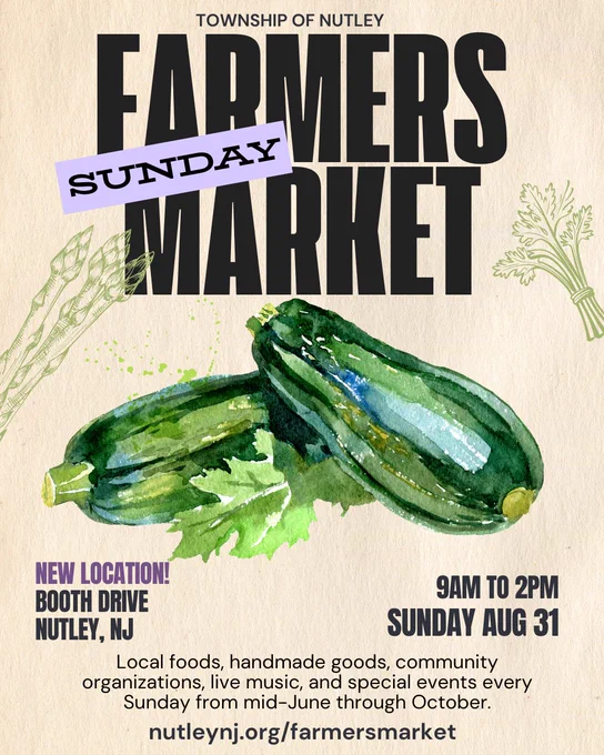 Zucchini | Township of Nutley Farmers Market, Booth Drive, Nutley, NJ | Sundays 9am-2pm from mid-June through October