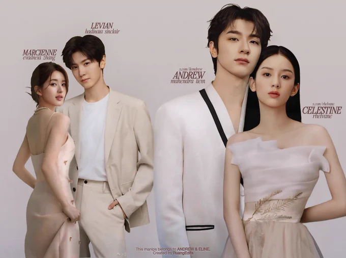 ㅤ️ 
Celestine Rhelvane as Marcienne E. Zhang
Andrew Mahendra Liem as Levian H. Sinclair
ㅤ️