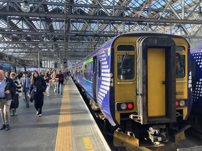 156511 at Glasgow Central, 5 August 2025. CONRAD LANDIN.