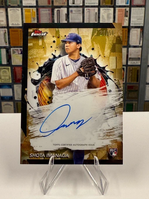 2024 Topps Finest Baseball Autographed card
Shota Imanaga, Chicago Cubs (21/50)