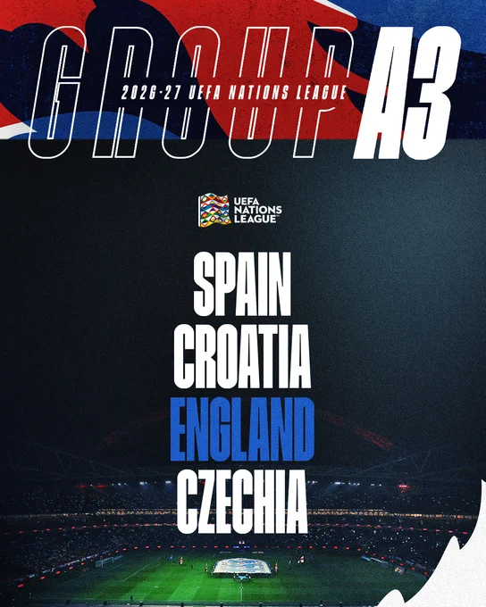 UEFA Nations League Group A3:

Spain, Croatia, England, Czechia