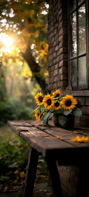 Volumetric global illumination. The handling of backlighting and suspended dust particles creates a nostalgic visual narrative. Observe how the subtle chromatic aberration on the brick edges adds photographic realism to the rendered scene. 