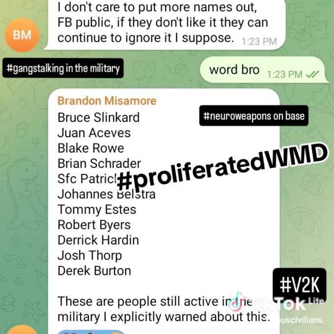 SOS. WMD PROLIFERATED. DIRECTED ENERGY WEAPONS SYSTEMS. INFORMATION WEAPONS. IT'S STILL 9/11. USA DOWN. MILITARY INTERVENTIONS REQUIRED. WHOLE OF NATION APPROACH REQUIRED. LEADERSHIP REQUIRED. FREEDOM FOREVER SECURED ON THE HANDLE. (760) 763-7047 Lt. Thompkins is your POC USMC I MEF COMMSTRAT. War is short for Warish.

Tinyurl.com/freecaroline

tinyurl.com/homelandemergency

tinyurl.com/pactslucito

tinyurl.com/phialphausa

Tinyurl.com/columbiadown

Tinyurl.com/proliferatedwmd

tinyurl.com/nomore911

Tinyurl.com/justwarishtheory

Tinyurl.com/lovesingularityconops

Tinyurl.com/marthamitchelleffect 

Tinyurl.com/uncybertorture see inputs received 

Tinyurl.com/columbiadown 

Tinyurl.com/vetshearvoices 

Tinyurl.com/gangstalkingphenomenology 

Tinyurl.com/fbigangstalking 

Tinyurl.com/phialphausa 

Tinyurl.com/havanababy 

Tinyurl.com/physicianmindset 

Tinyurl.com/schizohistory 

Tinyurl.com/nazischizo 

Tinyurl.com/gitmobaby 

Tinyurl.com/notouchtorture 

Tinyurl.com/gangstalkusa