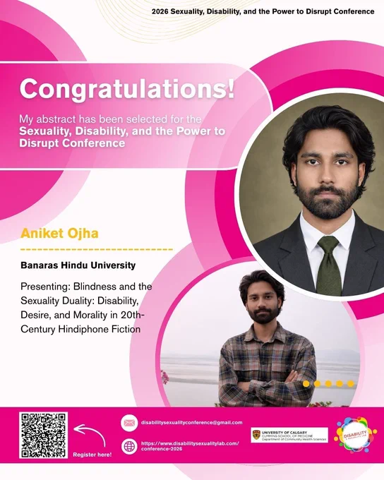 Speaker spotlight poster featuring Aniket Ojha. A headshot, affilation, and abstract title is provided on the poster.

A registration QR code is also provided on the bottom left corner of the poster.