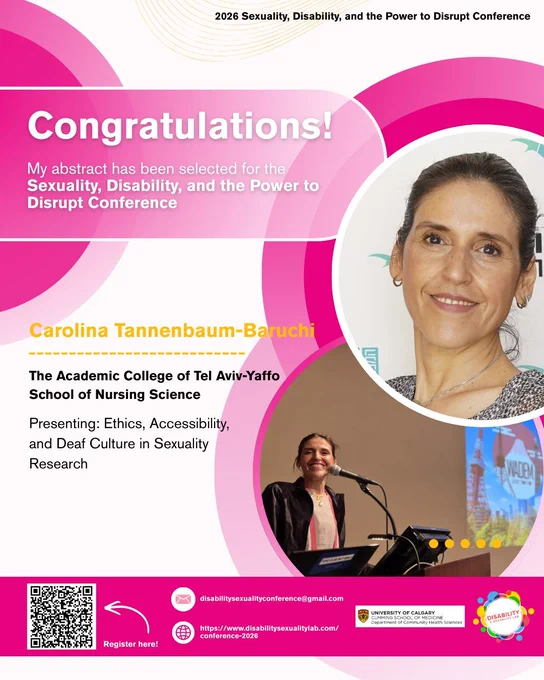 Speaker spotlight poster featuring Carolina Tannenbaum-Baruchi. A headshot, affilation, and abstract title is provided on the poster.

A registration QR code is also provided on the bottom left corner of the poster.