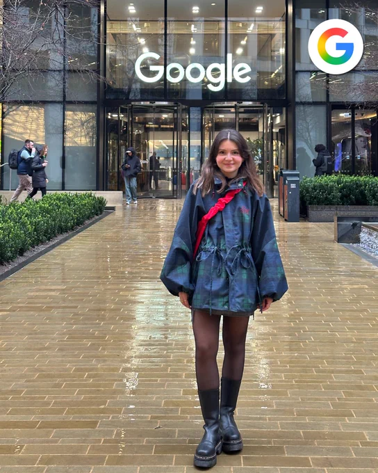 Teo in front of Google office