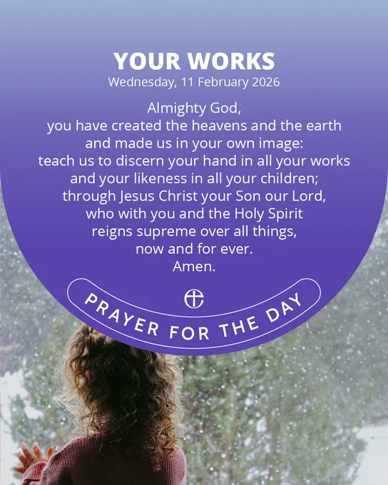 Almighty God,
you have created the heavens and the earth
and made us in your own image:
teach us to discern your hand in all your works
and your likeness in all your children;
through Jesus Christ your Son our Lord,
who with you and the Holy Spirit reigns supreme over all things,
now and for ever.
Amen.