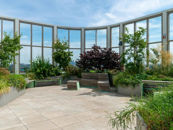 The spacious roof garden of the Pears Maudsley Centre for Children and Young People.