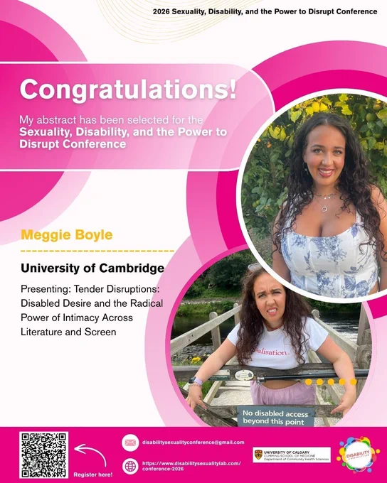 Speaker spotlight poster featuring Meggie Boyle. A headshot, affilation, and abstract title is provided on the poster.

A registration QR code is also provided on the bottom left corner of the poster.