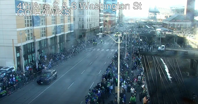 A very busy 4th Ave and S Washington St