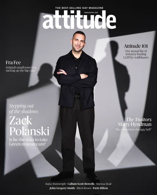 Attitude cover photo with Zack with his arms crossed.