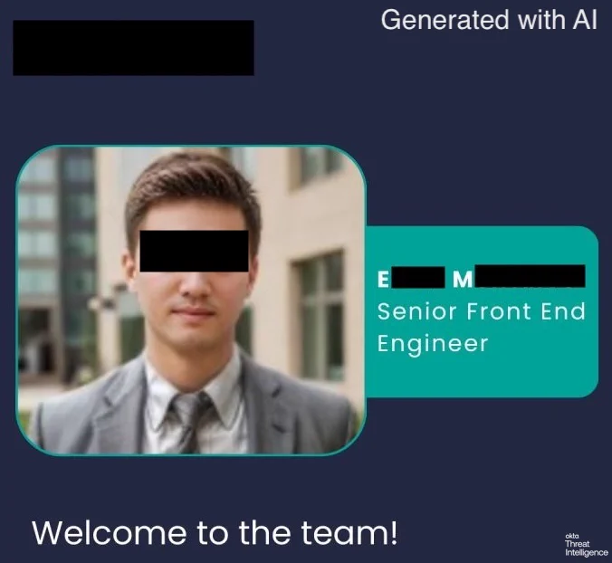 AI-generated image of a post from a North Korean state actor