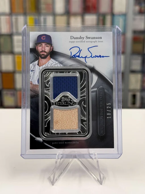 2024 Topps Sterling Autographed Dual Relic Card
Dansby Swanson, Chicago Cubs (18/25)