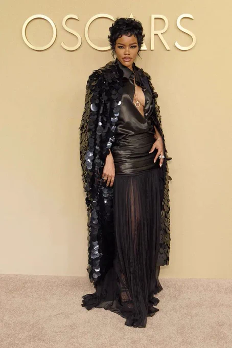 Teyana Taylor Wore Cong Tri &amp; Altuzarra To The 2026 Oscar Nominees Luncheon, Teyana Taylor, Cong Tri Fall 2025, Altuzarra Spring 2026, Oscar Nominee Luncheon 2026, Oscar nominees luncheon fashion, Teyana Taylor Cong Tri dress, One Battle After Another, Tiffany and Co jewellery