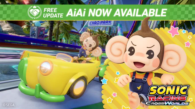 Sonic Racing: CrossWorlds Free Update! AiAi Now Available!