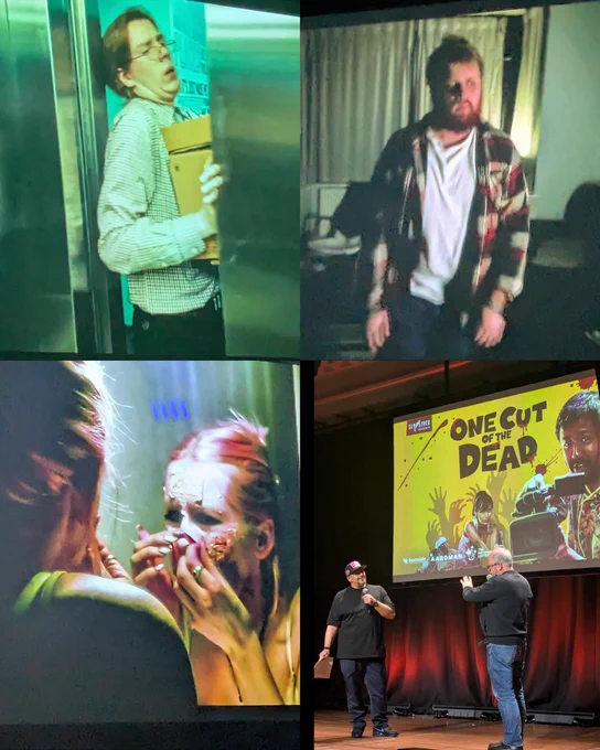 boomSatsuma Film stills and One Cut of the Dead at Bristol Beacon with Adam Murray and Robin Ince