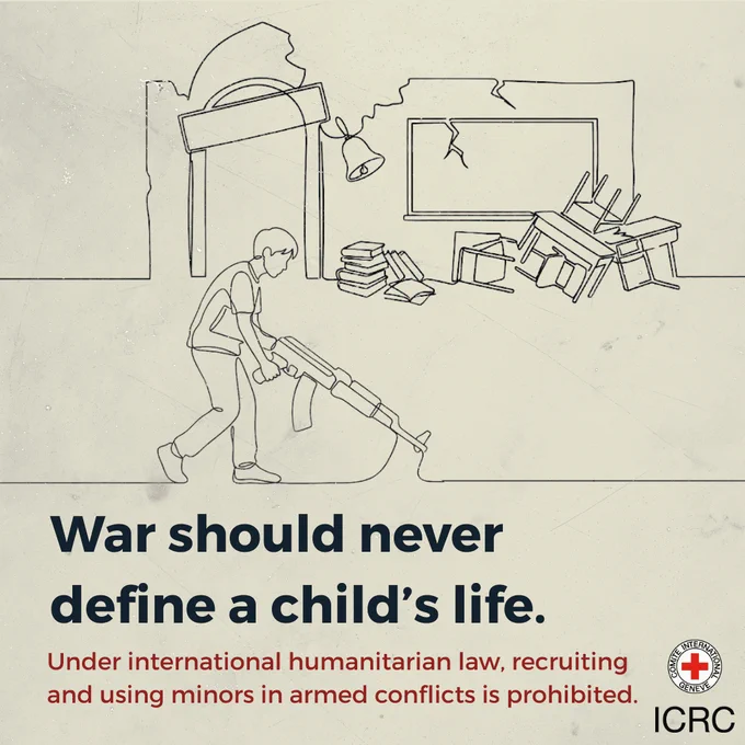 Armed conflicts reshape both the present and the future, and for some children, they mean being drawn in by armed actors. These minors are victims. They deserve protection, care, and sustained support, so they can heal, recover, and reclaim their childhood. #RedHandDay