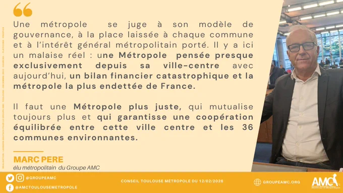 Une métropole  se juge à son modèle de gouvernance, à la place laissée à chaque commune et à l’intérêt général métropolitain porté. Il y a ici un malaise réel : une Métropole  pensée presque exclusivement depuis sa ville-centre avec aujourd’hui, un bilan financier catastrophique et la métropole la plus endettée de France.

Il faut une Métropole plus juste, qui mutualise toujours plus et qui garantisse une coopération équilibrée entre cette ville centre et les 36 communes environnantes.