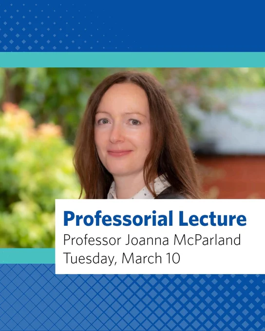 Outdoor portrait Professor Joanna McParland, promoting the next professorial lecture taking place on March 10.